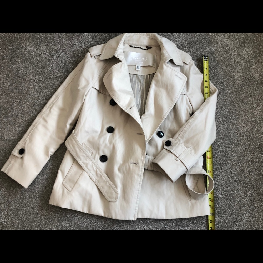 Coach short trench coat
